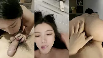 冷艳颜值女神被炮友各种操【中篇】近距离特写舔蛋，爸爸用大JB插我，淫语骚话娇喘不断，对着镜头进进出出猛操