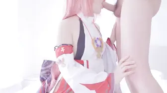 原神cosplay《八重神子：仙狐宫司异闻录》.宫司大人终究是露出了她的狐狸尾 各种草逼