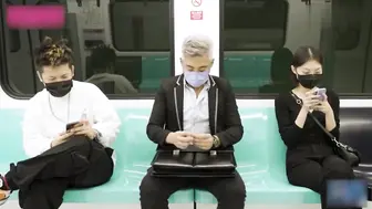 尤莉 妄想透明人系列 电车痴汉猥亵清纯萝莉JK