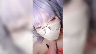 无限内射cos性感眼镜娘小可爱，翘起小屁屁象小狗一样被后入