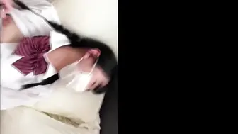 暴操可爱双马尾萝莉 清纯妹子却超级反差