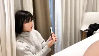 酒店约炮 童颜美乳娃娃脸萝莉小美女 乖巧可爱俏皮 小逼很舒服直接内射了
