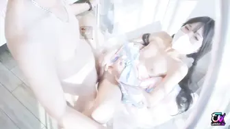 Umate_可爱双马尾福利姬【桃喵喵】最新作品，女仆上门做家务被迫激情性爱
