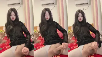 这个大牛子是真的夸张啊，得有20厘米啊 #青柠檬 #伪娘  #男娘 #cd